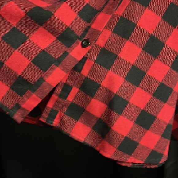 Grandwish Girl Plaid Flannel Button Down Dress Sz 4 - Picture 5 of 7